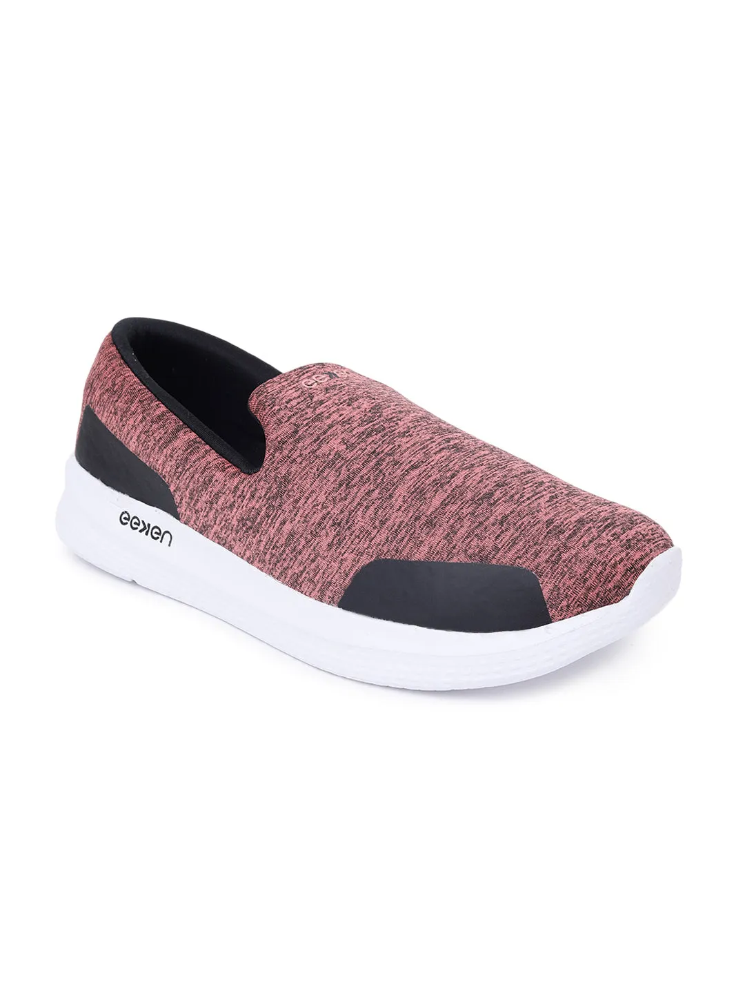 Eeken ESHL32004 Pink Lightweight Casual Slip-On Shoes For Women Casual Black Flat Shoes