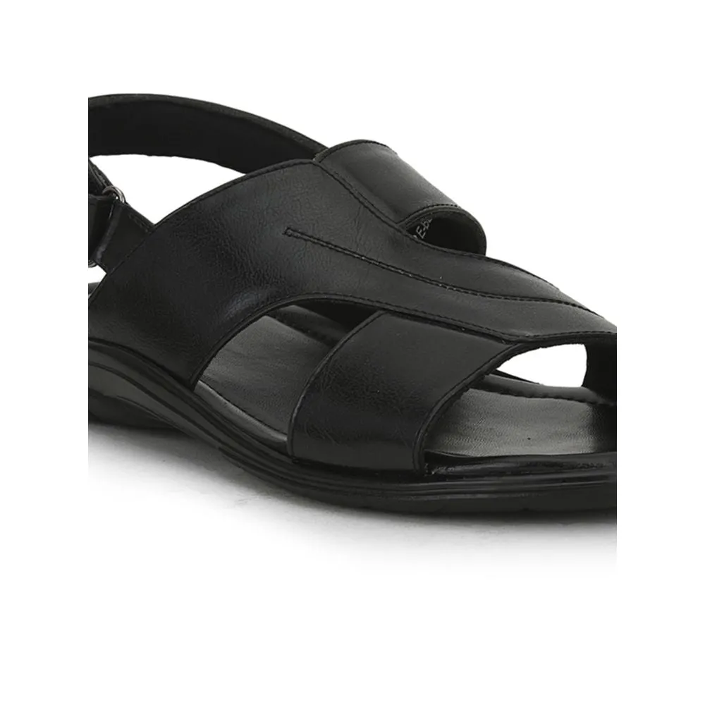 Coolers Casual Black Sandal For Men LB-322E By Liberty Revitalign Sandals