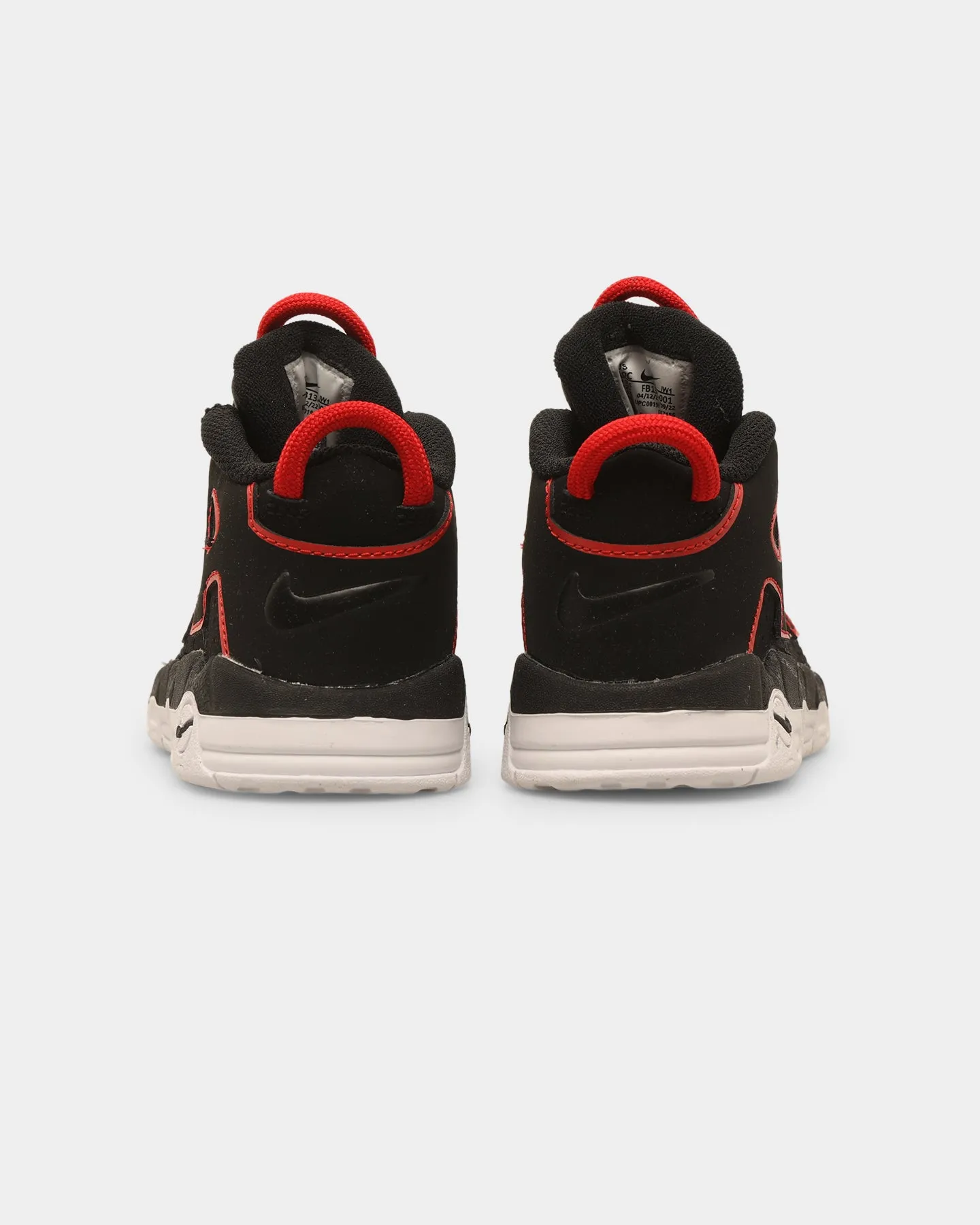 Nike Infants' Air More Uptempo Black/White-University Red Asics Shoe Tag