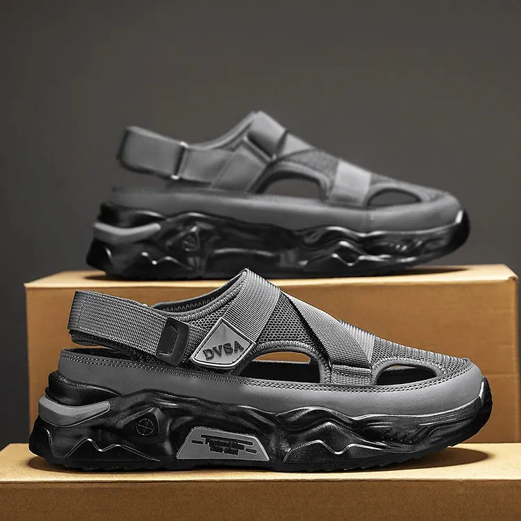 Small Wedge Heel Sandals Men's Summer Mesh Breathable Sport Sandals