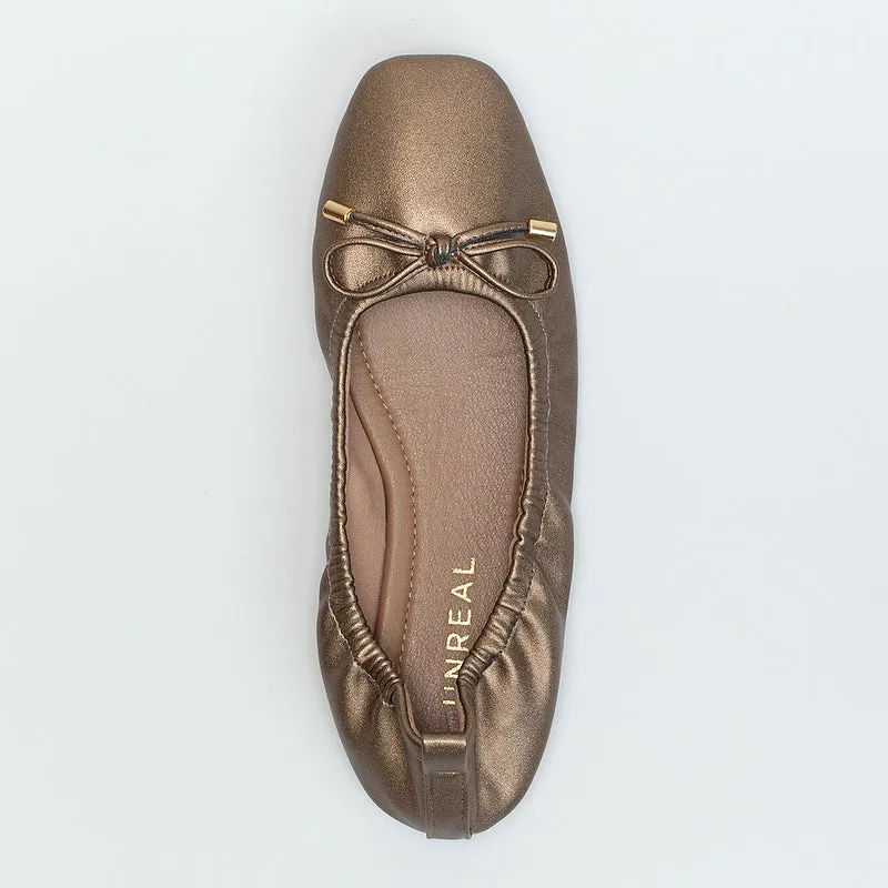 Flat Shoes Too Big Elasticated Pump with Bow _ 161048