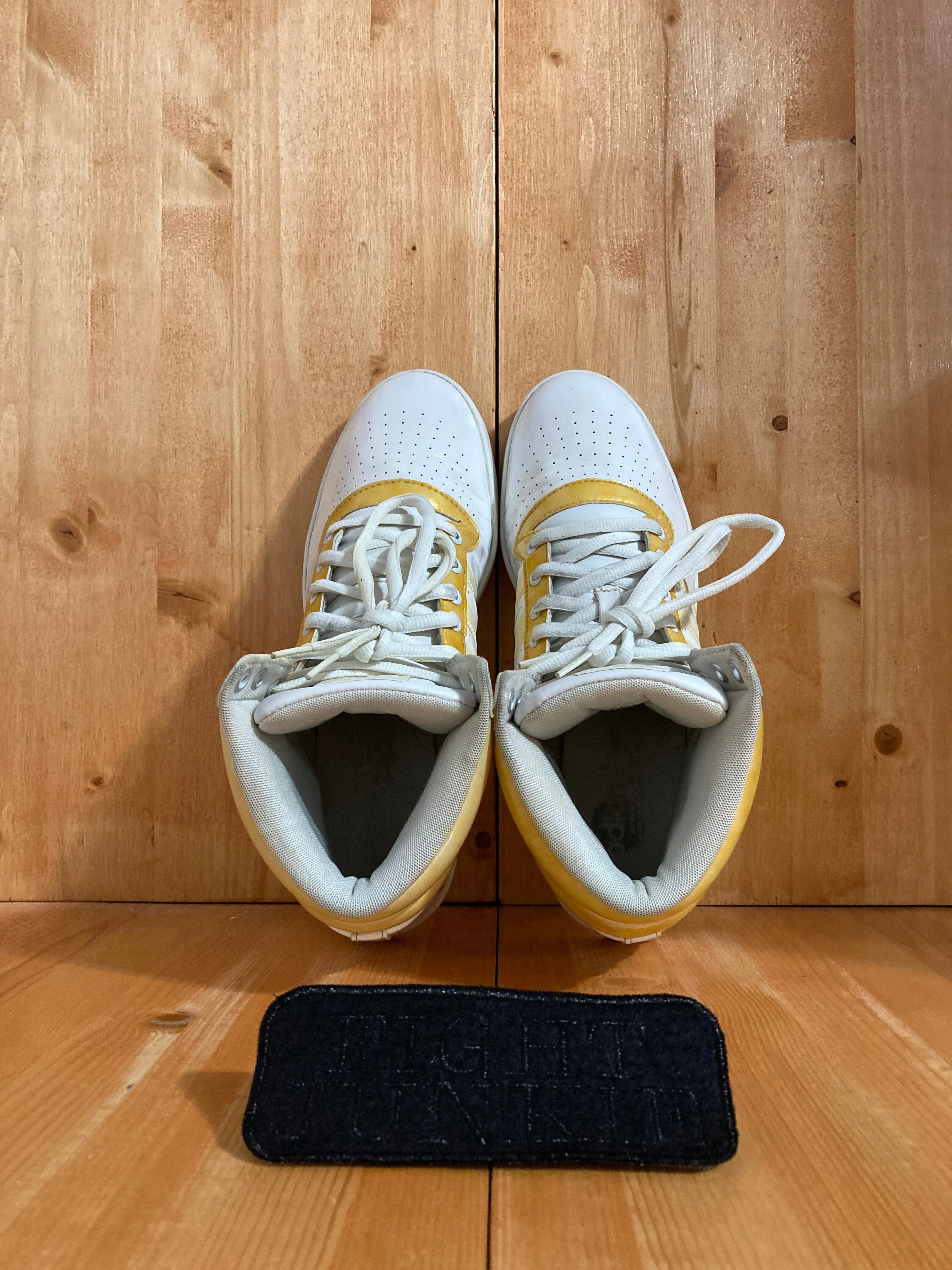 Shoes Sneakers Adidas RARE! ADIDAS EA SPORTS X TOP TEN NEED FOR SPEED Mens Size 10.5 Shoes Sneakers White & Gold G21761