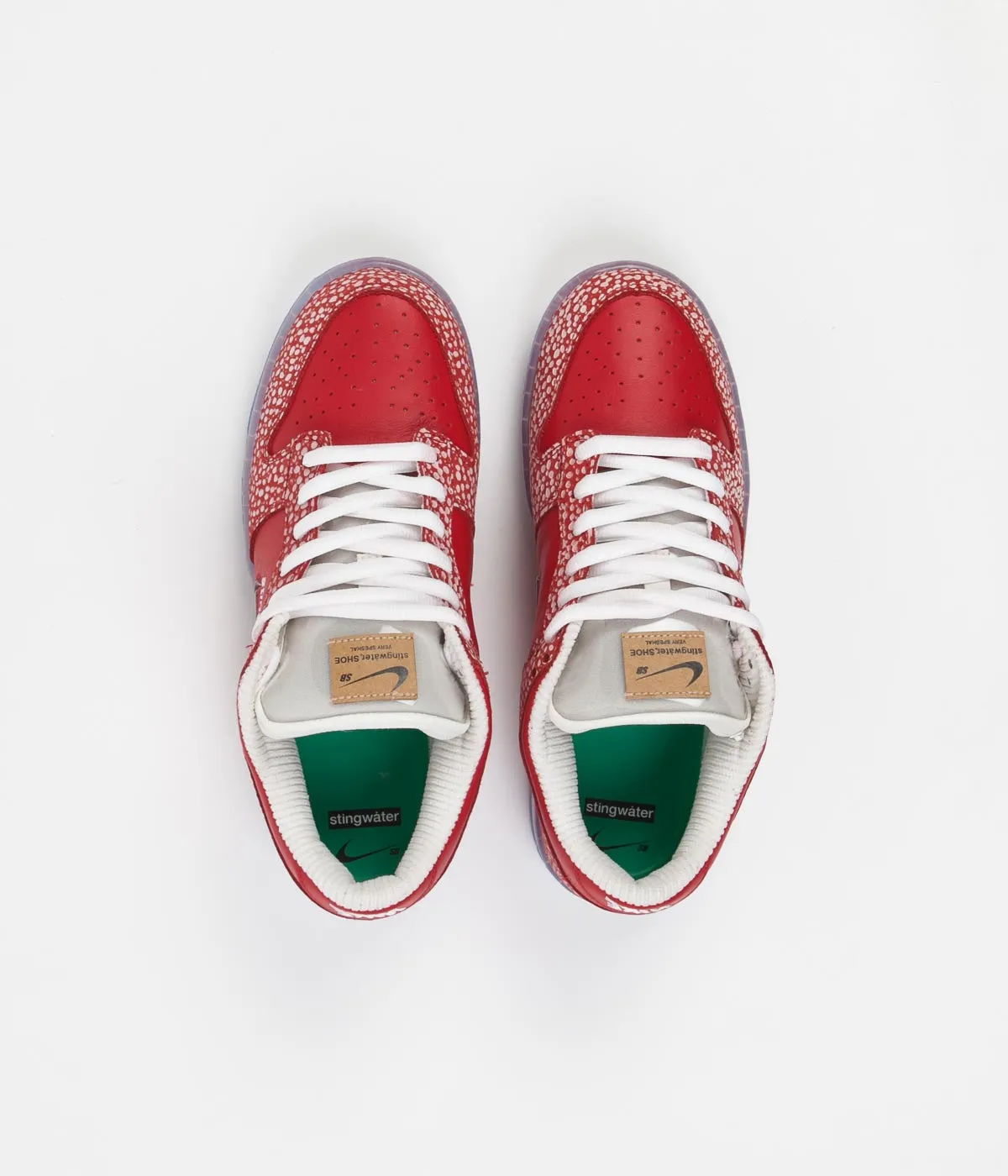 Asics Colourful Shoes Nike SB x Stingwater Dunk Low OG Shoes - Chile Red / Clear - White - Sail