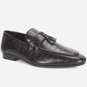 Flat Trigger Shoe Men "KEITH" Leather Formal Dress Slip-On Shoes