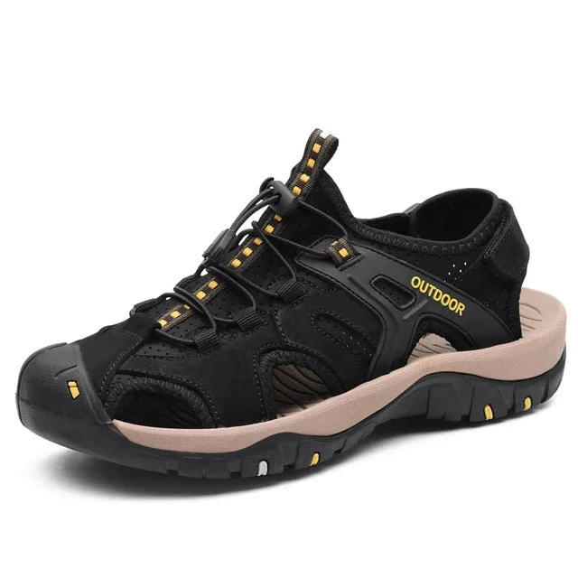 Sandals Dunn River Resort ZUNYU New Men Genuine Leather Men Roman Sandals Soft Fisherman Summer Casual Shoes Men Beach Sandalias Water Sneakers Size 38~48