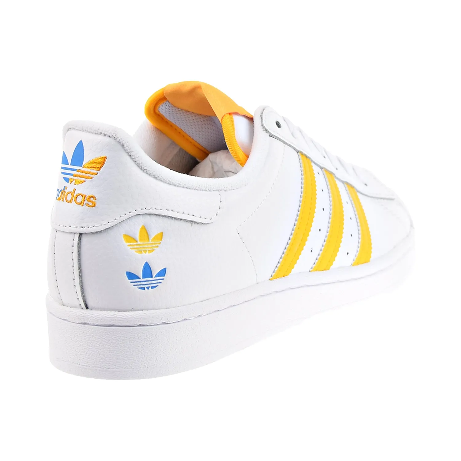 Adidas Superstar Men's Cloud White-College Gold-Pulse Blue Adidas Bad Bunny Shoes