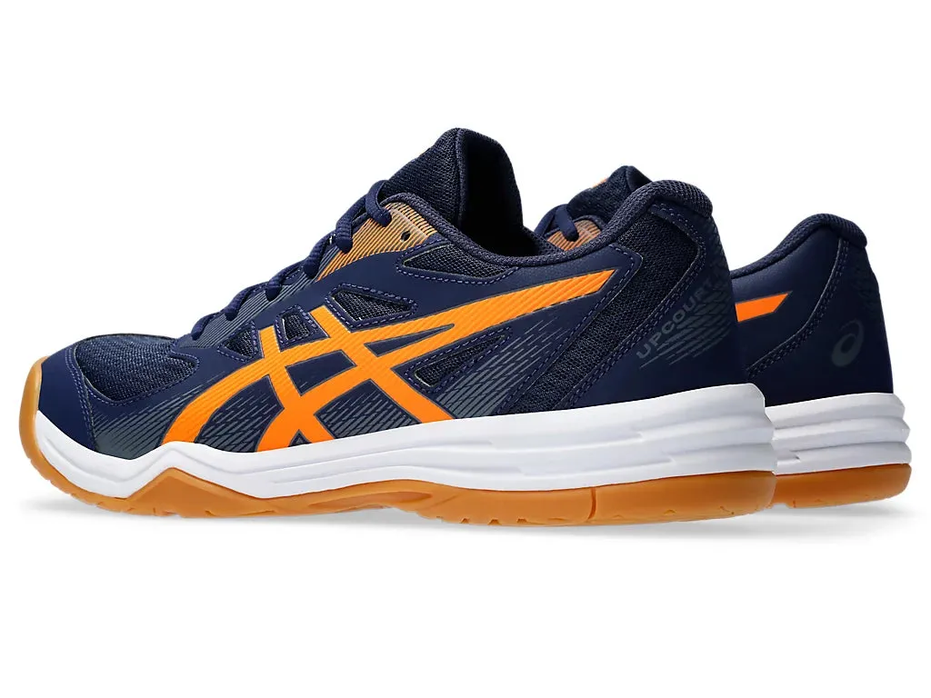 Asics Sky Elite Flytefoam Mid Top 2 Volleyball Shoes Asics Upcourt 5 Indoor Shoes (Peacoat/Shocking Orange)