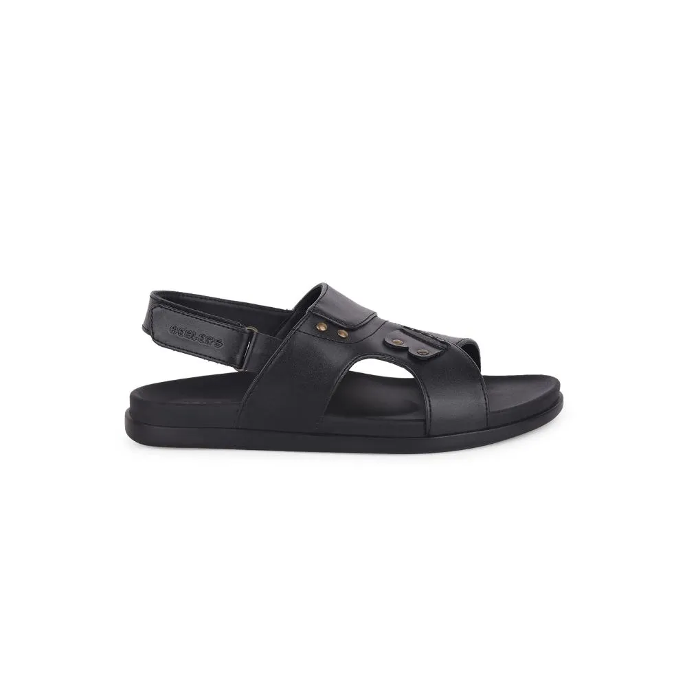 Healers Casual Black Sandal For Men DANVER-E By Liberty Sandals Back Strap