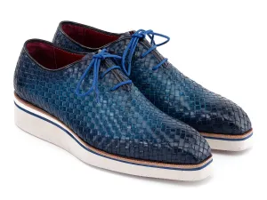 Air Tailwind 79 Casual Shoes Paul Parkman Men's Blue Woven Leather Smart Casual Shoes (ID#182-WVN-BLU)