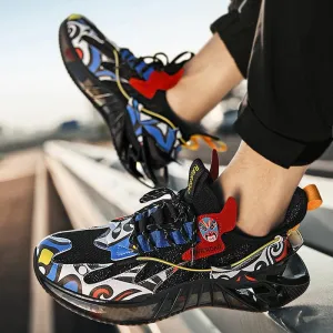 Hiking Shoes Streetwear Fall Winter Men High-top National Fashion Sneakers