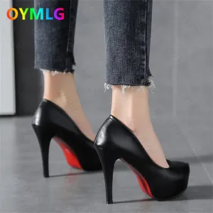 kamames high heels women stiletto princess waterproof platform nightclub super high heel single shoes black women's shoes Pro 4 Golf