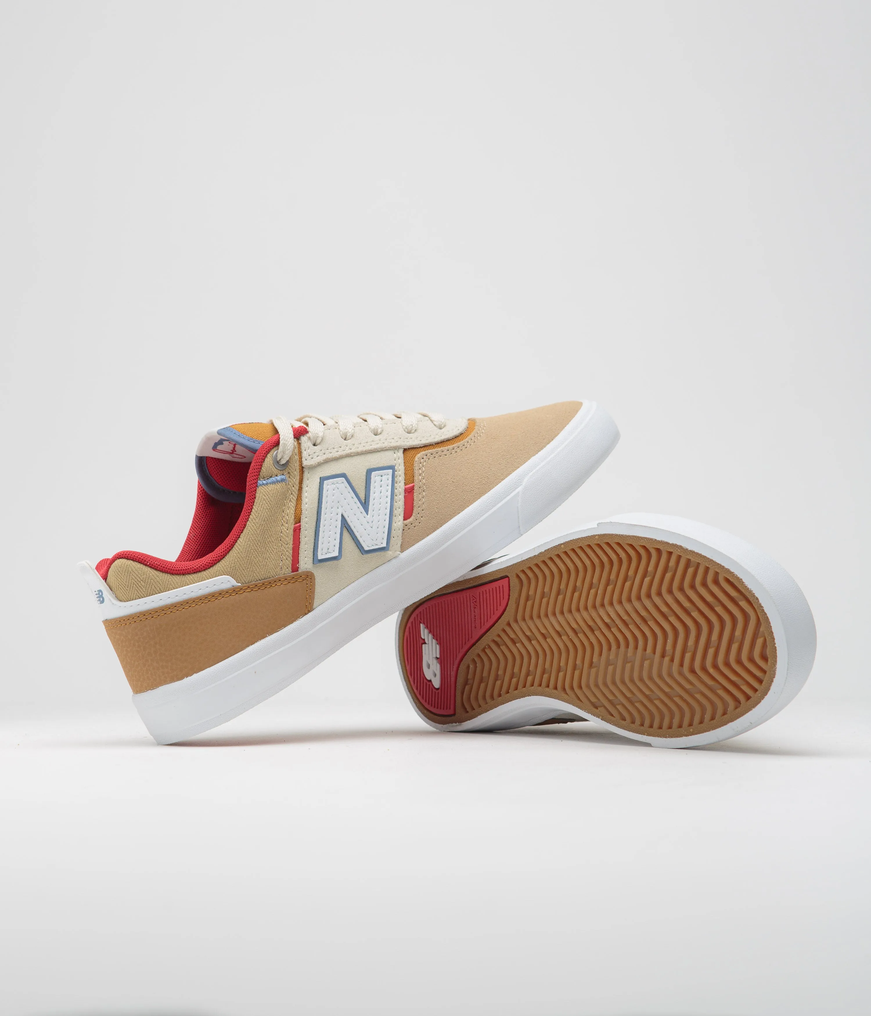 New Balance Numeric 306 Jamie Foy Shoes - Tan / Red Womens New Balance Walking Shoe