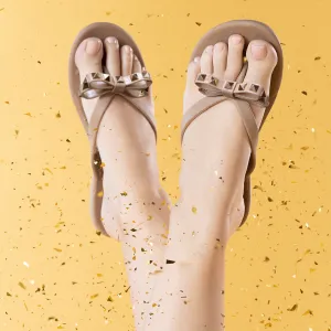 Waterproof Boating Shoes Oka-B Chase Women's Flip Flop with Bold Bow