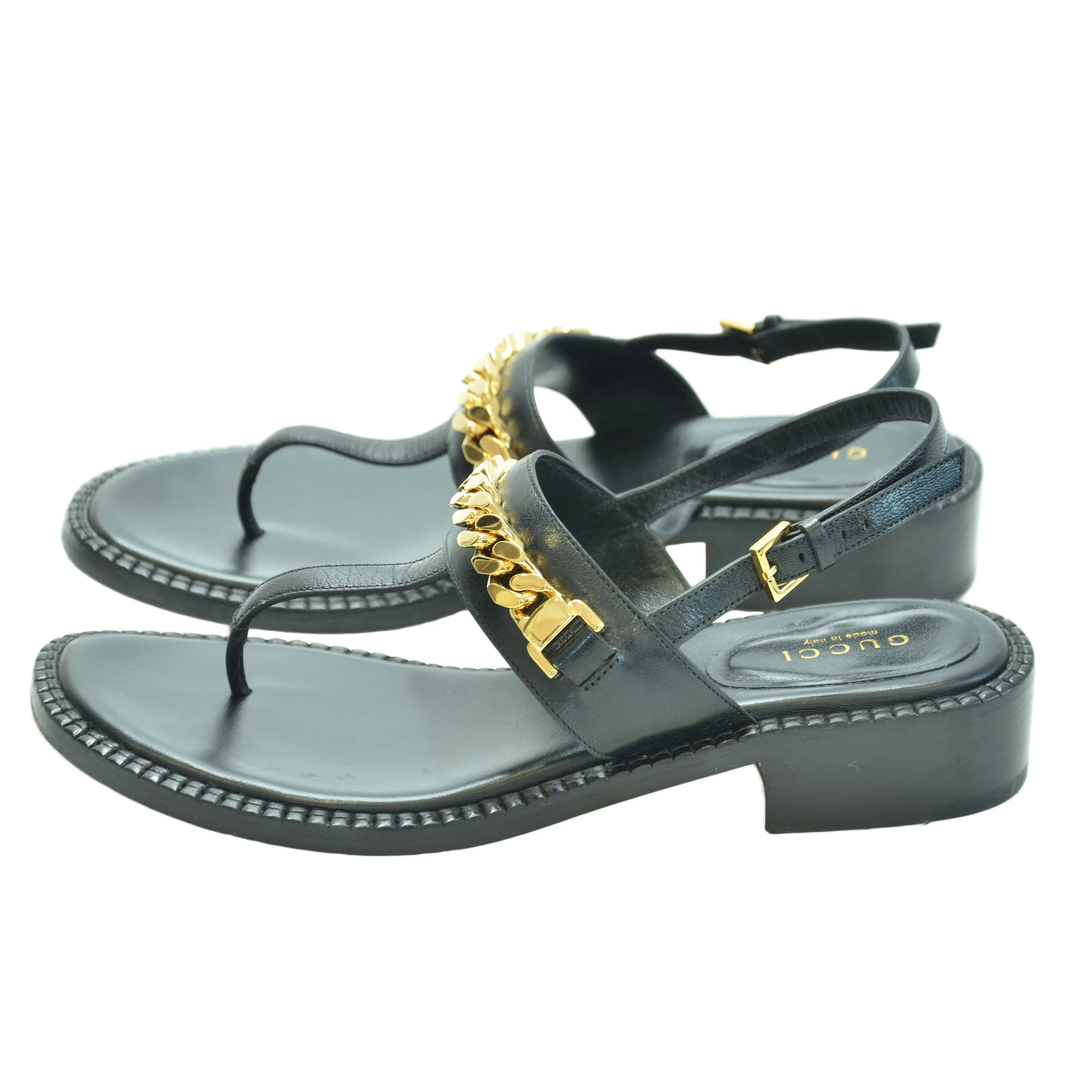 Black Chain Link Flat Sandals Yoga Shoes For Feet