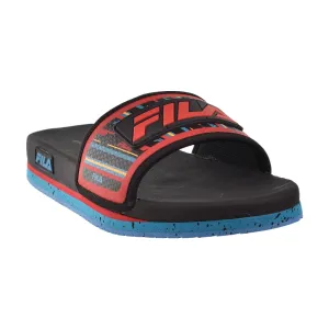 Fila Lunar Men's Slide Sandals Black-Capri Breeze-Fila Red Crochet Pattern Slippers