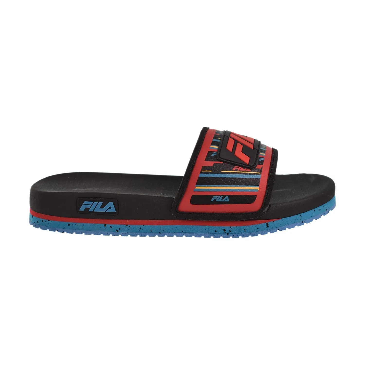 Wolf Slippers Fila Lunar Men's Slide Sandals Black-Capri Breeze-Fila Red