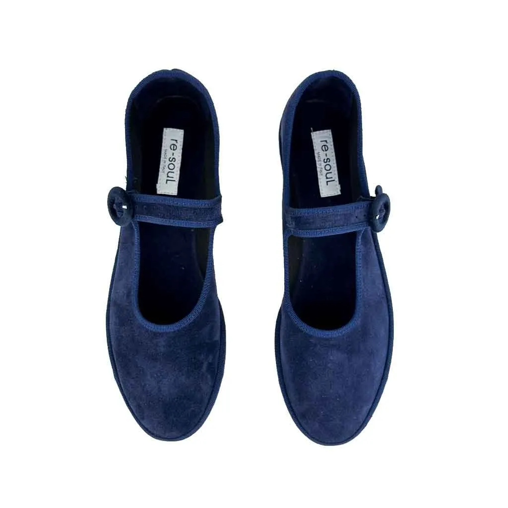Friulana Mary Jane - Dark Navy Fun Flat Shoes