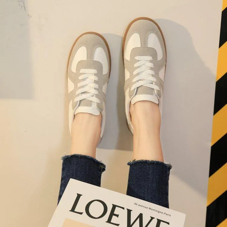 Flat White Shoes Women Retro Casual Sneakers Plantar Fasciitis Flat Shoes