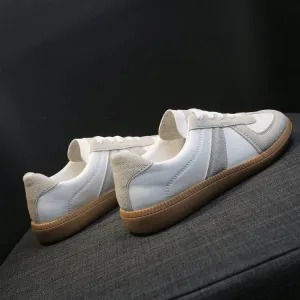 Flat White Shoes Women Retro Casual Sneakers Mk Flat Shoes Sale