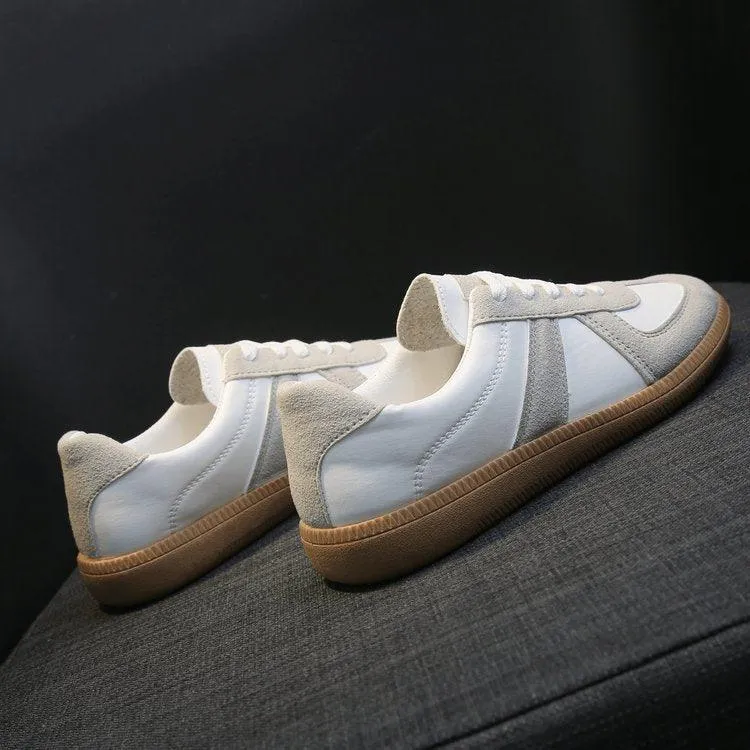 Flat Ballerina Shoes With Strap Flat White Shoes Women Retro Casual Sneakers