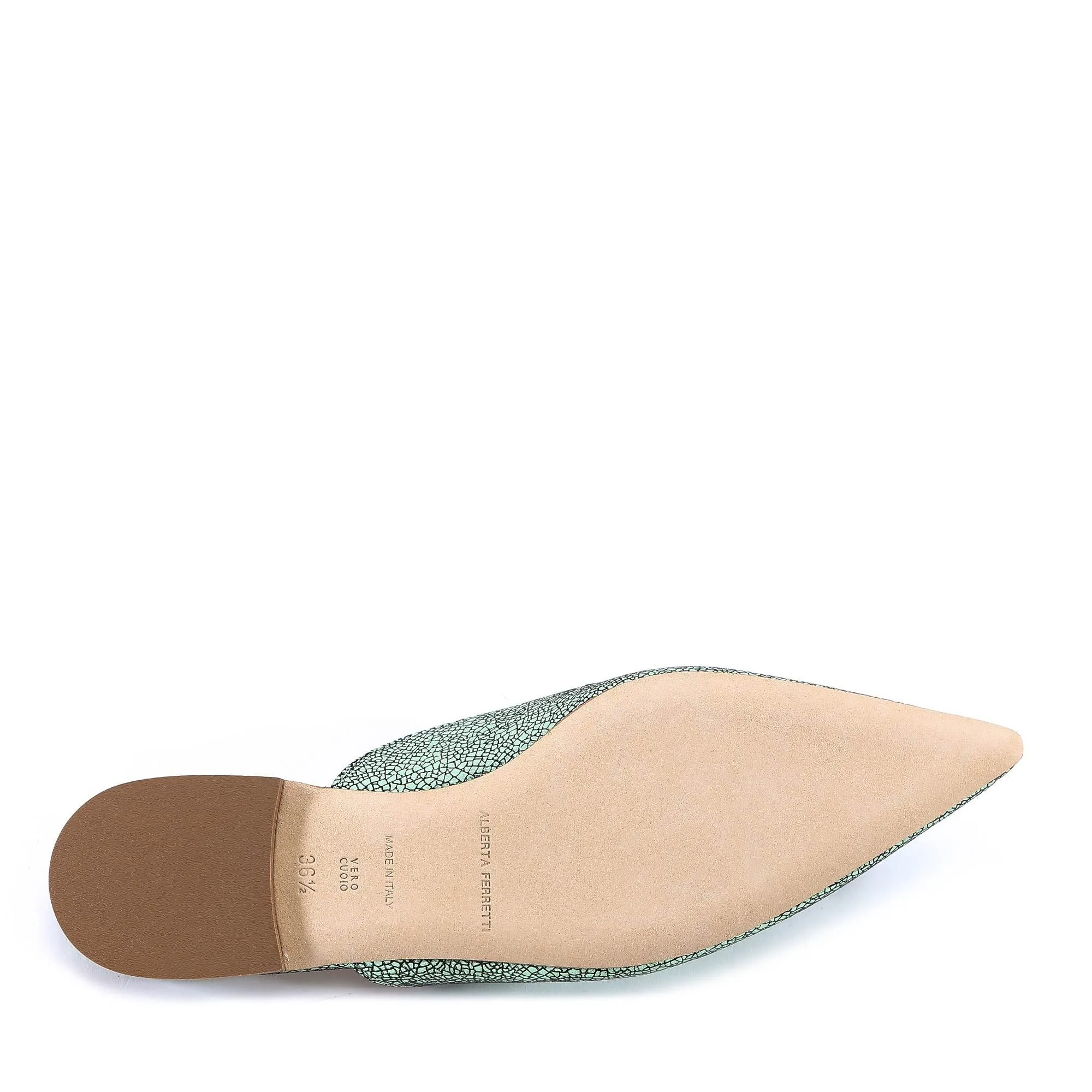 Alberta Ferretti Glitter Mules Flat Goth Shoes