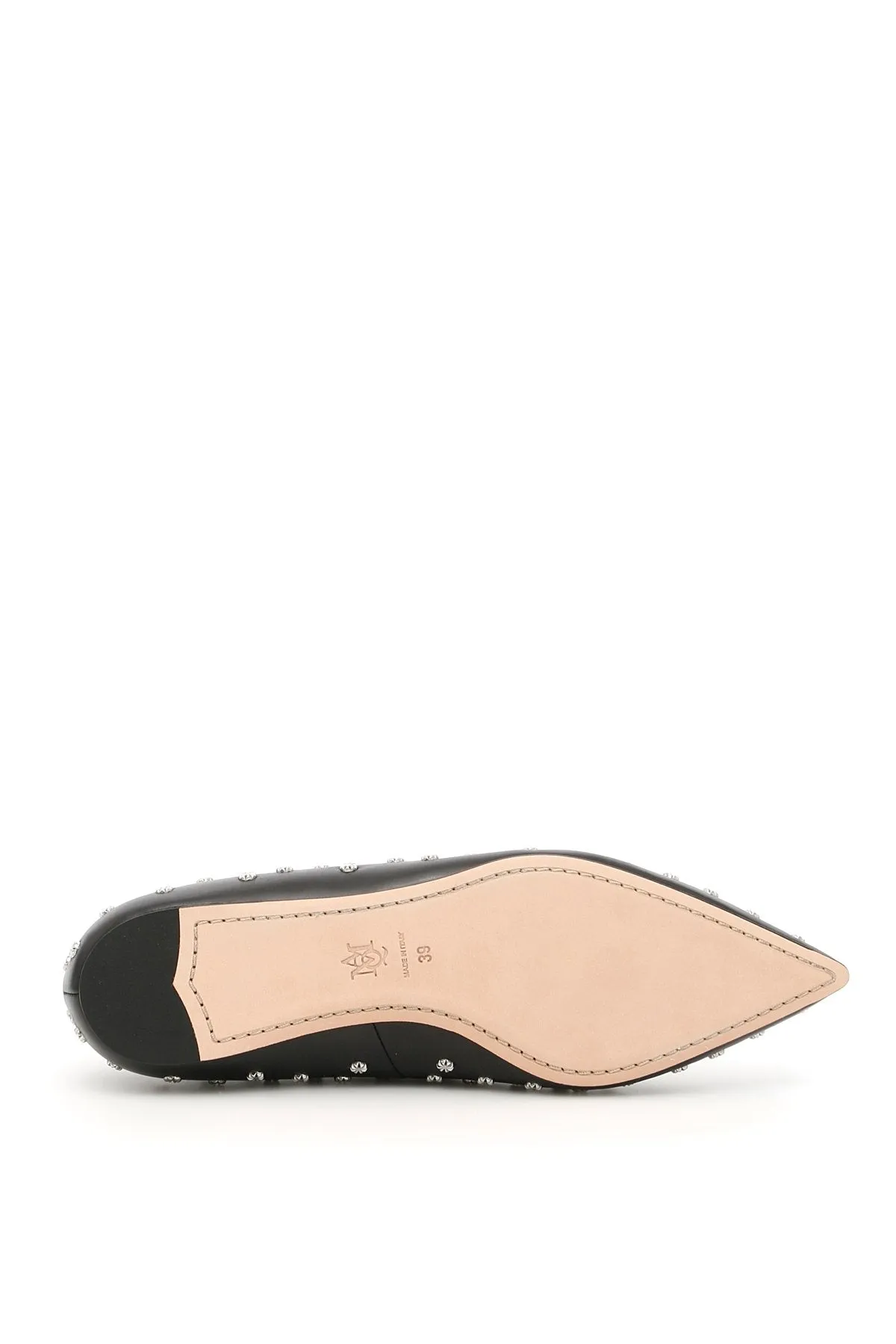 Alexander McQueen Studded Ballerinas Flat Shoes With Knee Length Dress