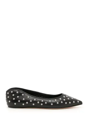 Green Flat Shoes Alexander McQueen Studded Ballerinas