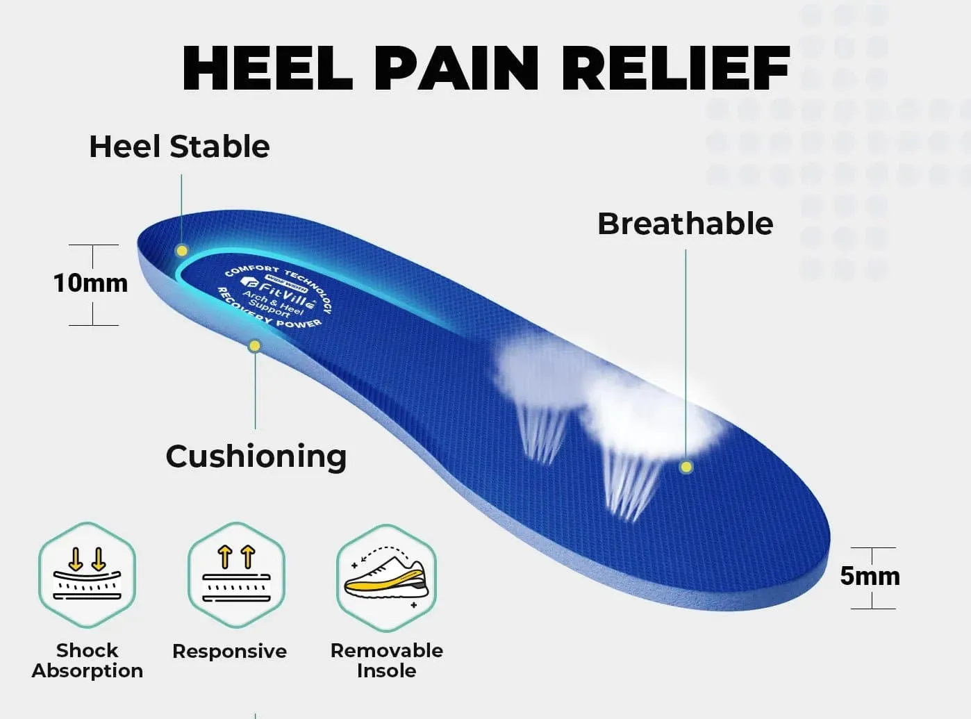 Elastic Strap Sandals FitVille Men's EasyTop Recovery Sandal V4