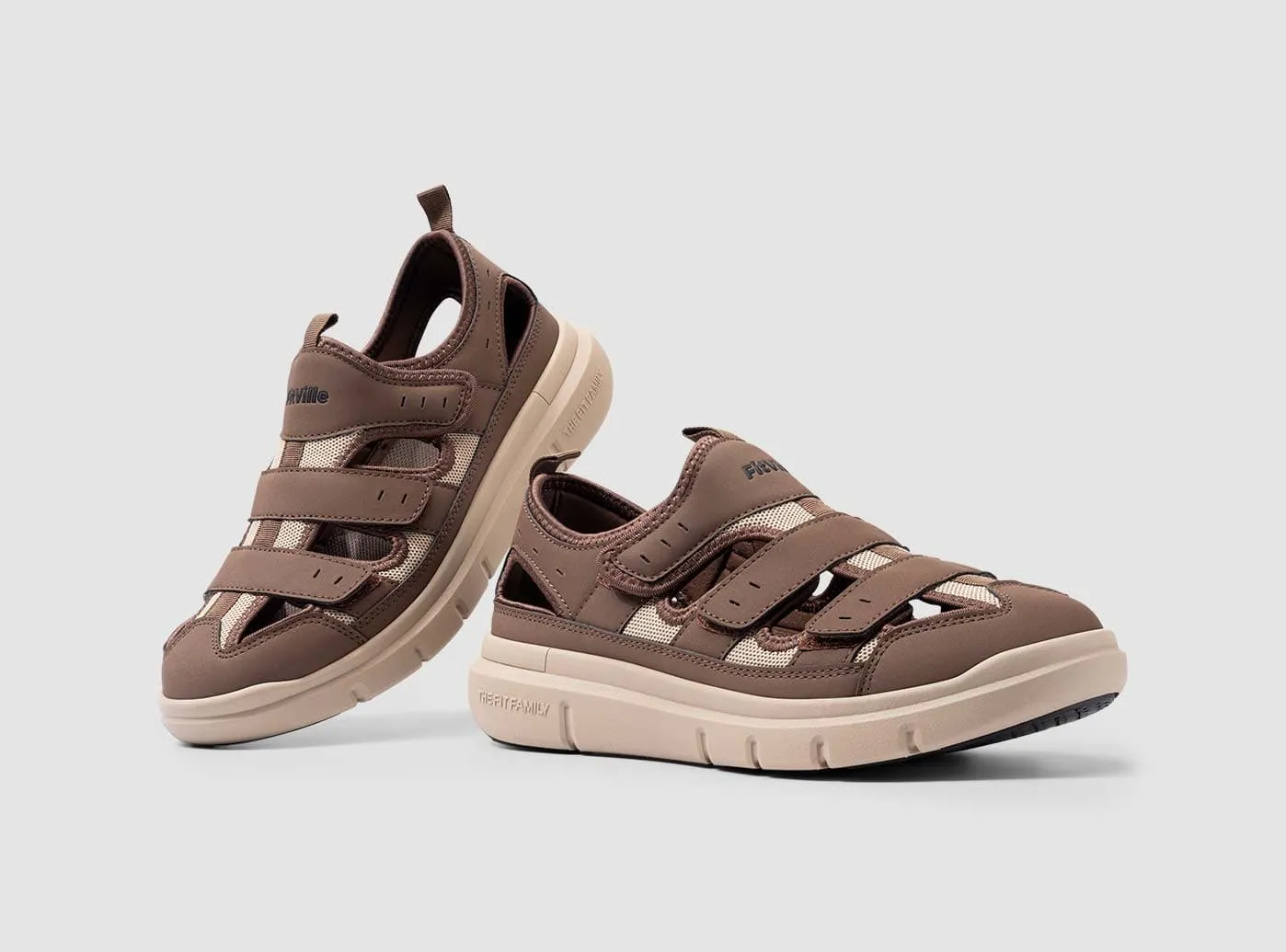 FitVille Men's EasyTop Recovery Sandal V4 Jail Sandals