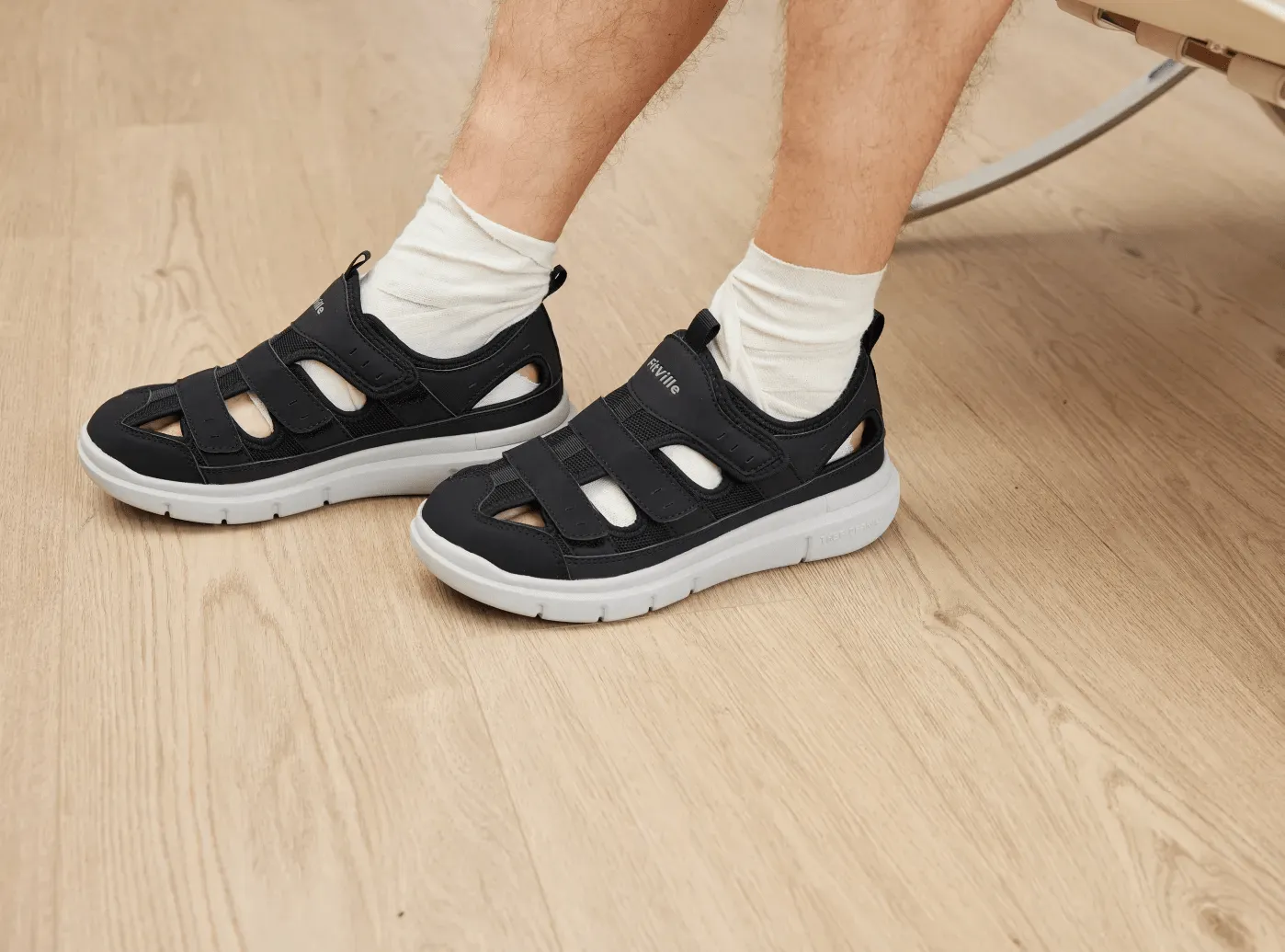 FitVille Men's EasyTop Recovery Sandal V4 Most Comfortable Platform Sandals