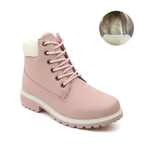 Summer Dress Flat Shoe Outfit Ideas Women Boots PU Leather Platform Women Shoes Suede Rubber Women Ankle Boots Timber Boots Martin brand Shoes #C1