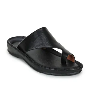 Coolers Casual Black Toe Ring Slippers For Men JPL-222 By Liberty Xuxa Sandals