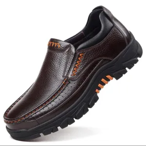 Genuine Leather Shoes Men Loafers Soft Cow Leather Men Casual Shoes New Male Footwear Black Brown Slip-on A2088 Casual Shoes Low Top