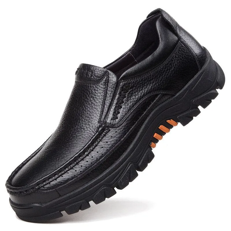 Genuine Leather Shoes Men Loafers Soft Cow Leather Men Casual Shoes New Male Footwear Black Brown Slip-on A2088 Casual Formal Shoe