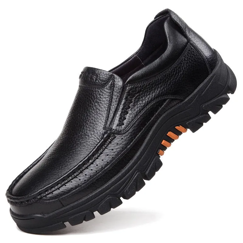 Genuine Leather Shoes Men Loafers Soft Cow Leather Men Casual Shoes New Male Footwear Black Brown Slip-on A2088 Casual Diesel Shoes