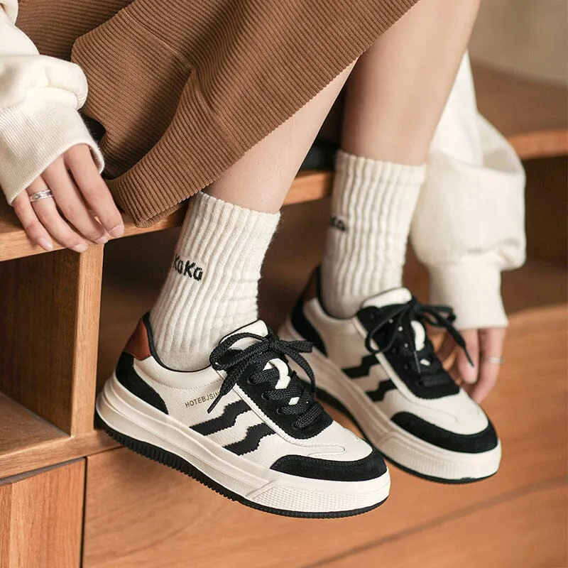 Women Autumn Fashion Leather Flat Casual Shoes Flat Shoes 2024 Trend