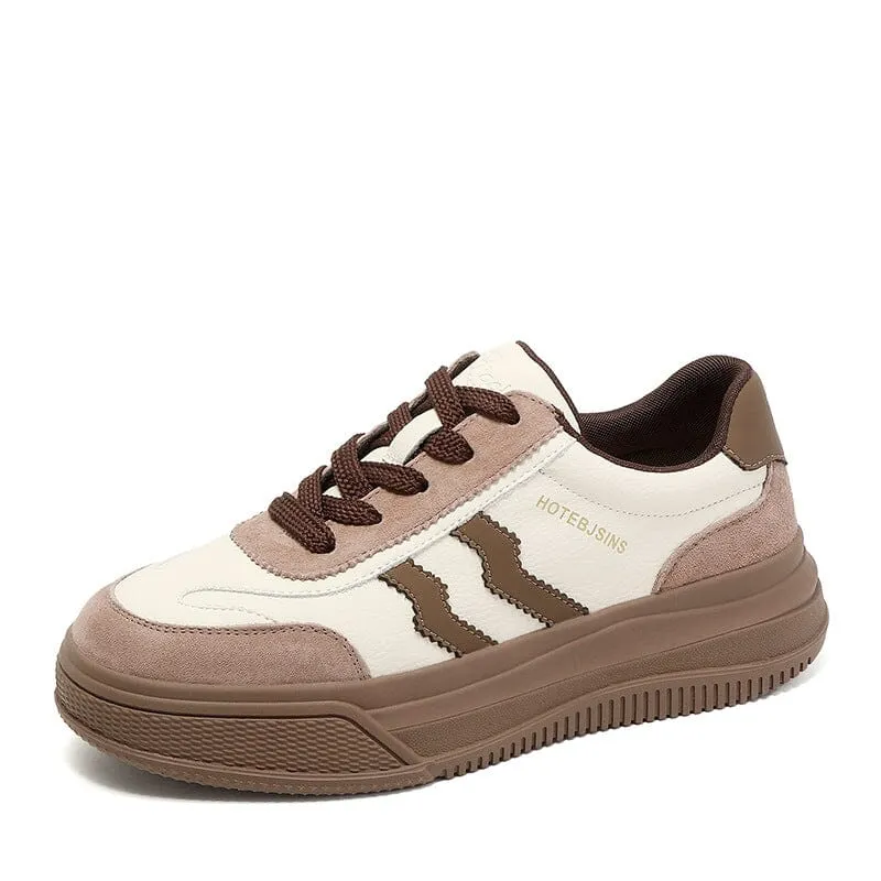 Tiger Flat Shoes Women Autumn Fashion Leather Flat Casual Shoes