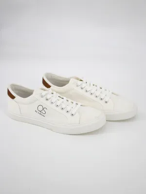 Fashion Sneaker Casual Shoes Men's Brand Logo Printed Casual Shoes,White