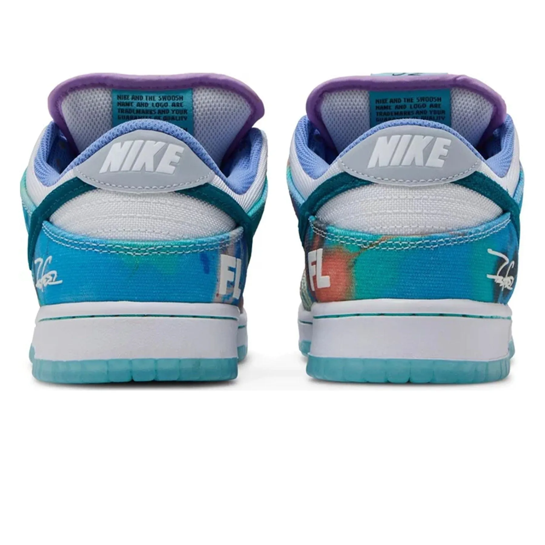 Futura Laboratories x Nike Dunk SB Low 'Bleached Aqua' Asics Preschool Shoes