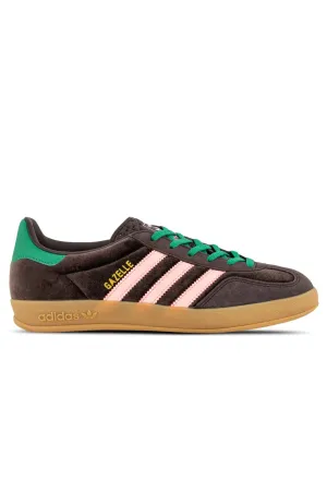 Gazelle Indoor W Dark Brown Glow Pink Court Green Adidas Wing Shoe