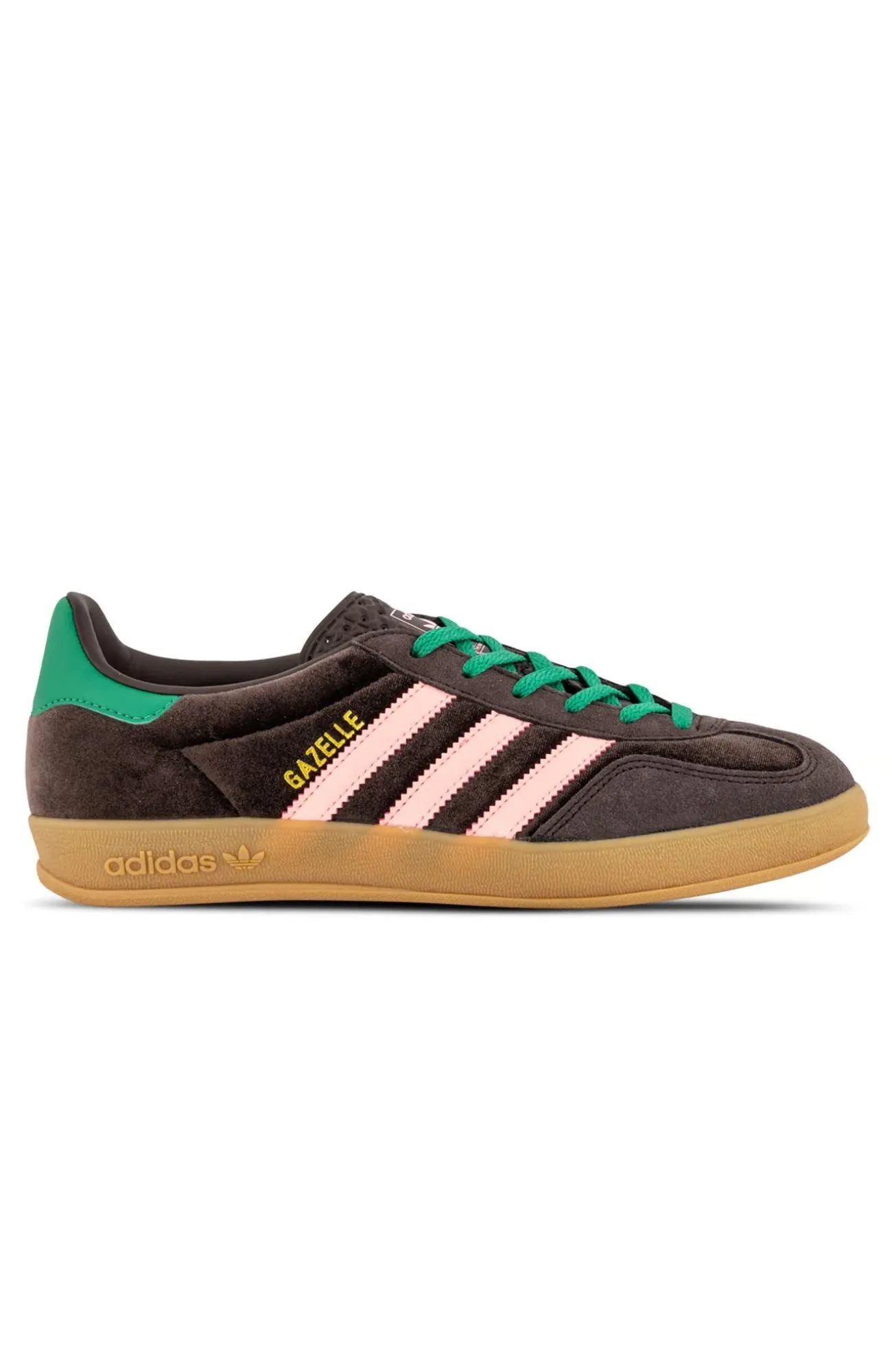 Adidas Shoes For Stability Gazelle Indoor W Dark Brown Glow Pink Court Green