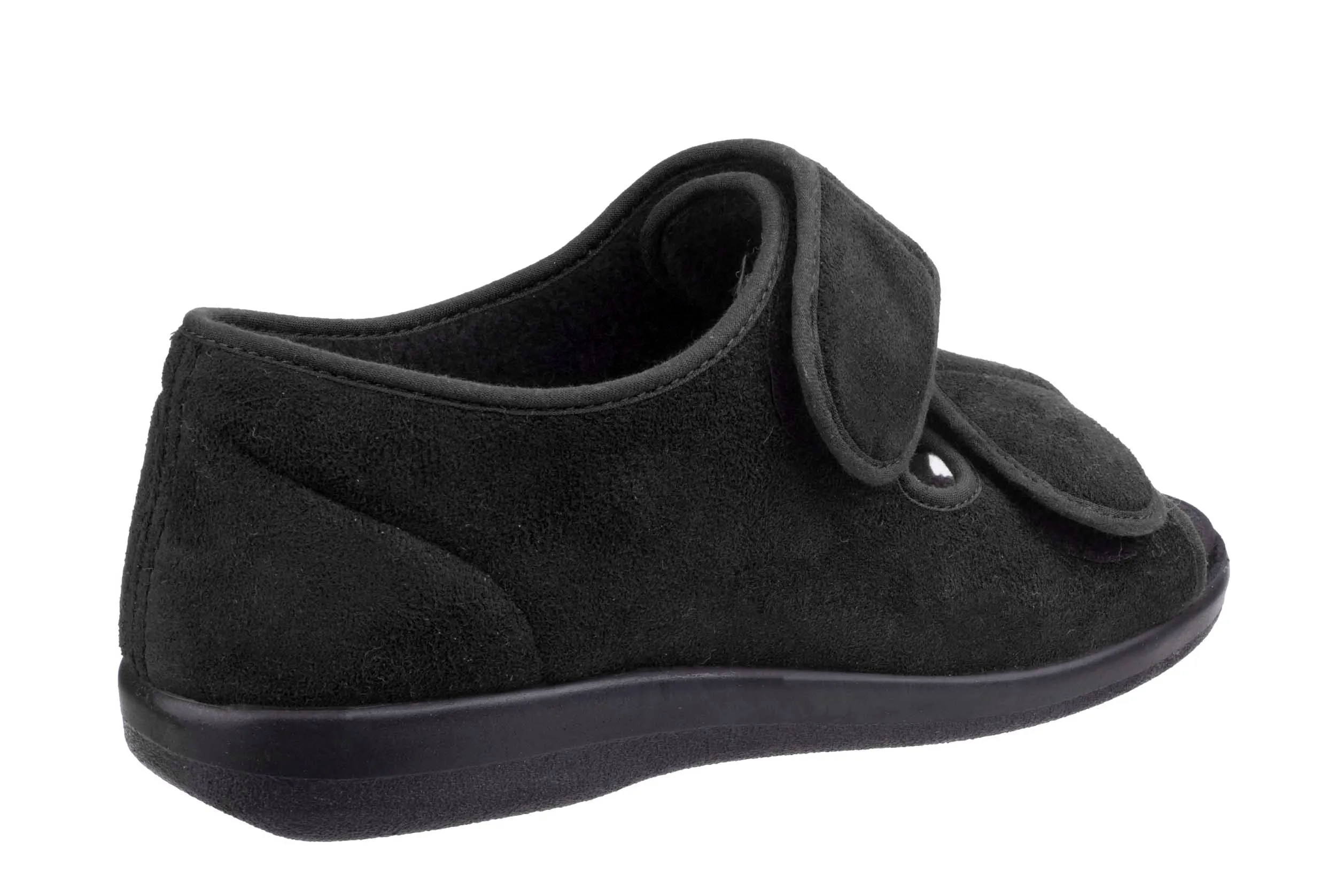 Slides Vs GBS Brompton Mens Extra Wide Fit Open Toe Touch Fastening Slipper