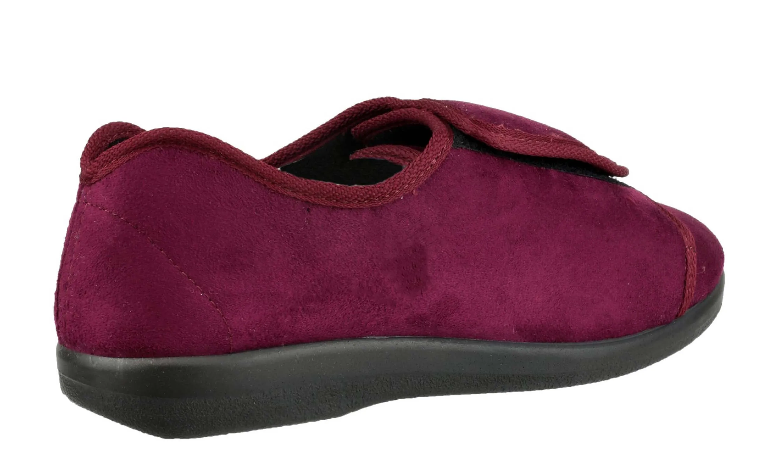 GBS Walton Mens Wide Fit Touch Fastening Full Slipper Feathery Slippers