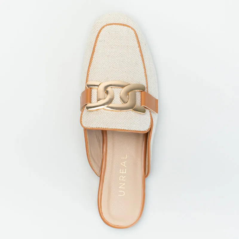 SLIP ON WITH CHAIN DETAIL Office Wear Flat Shoes