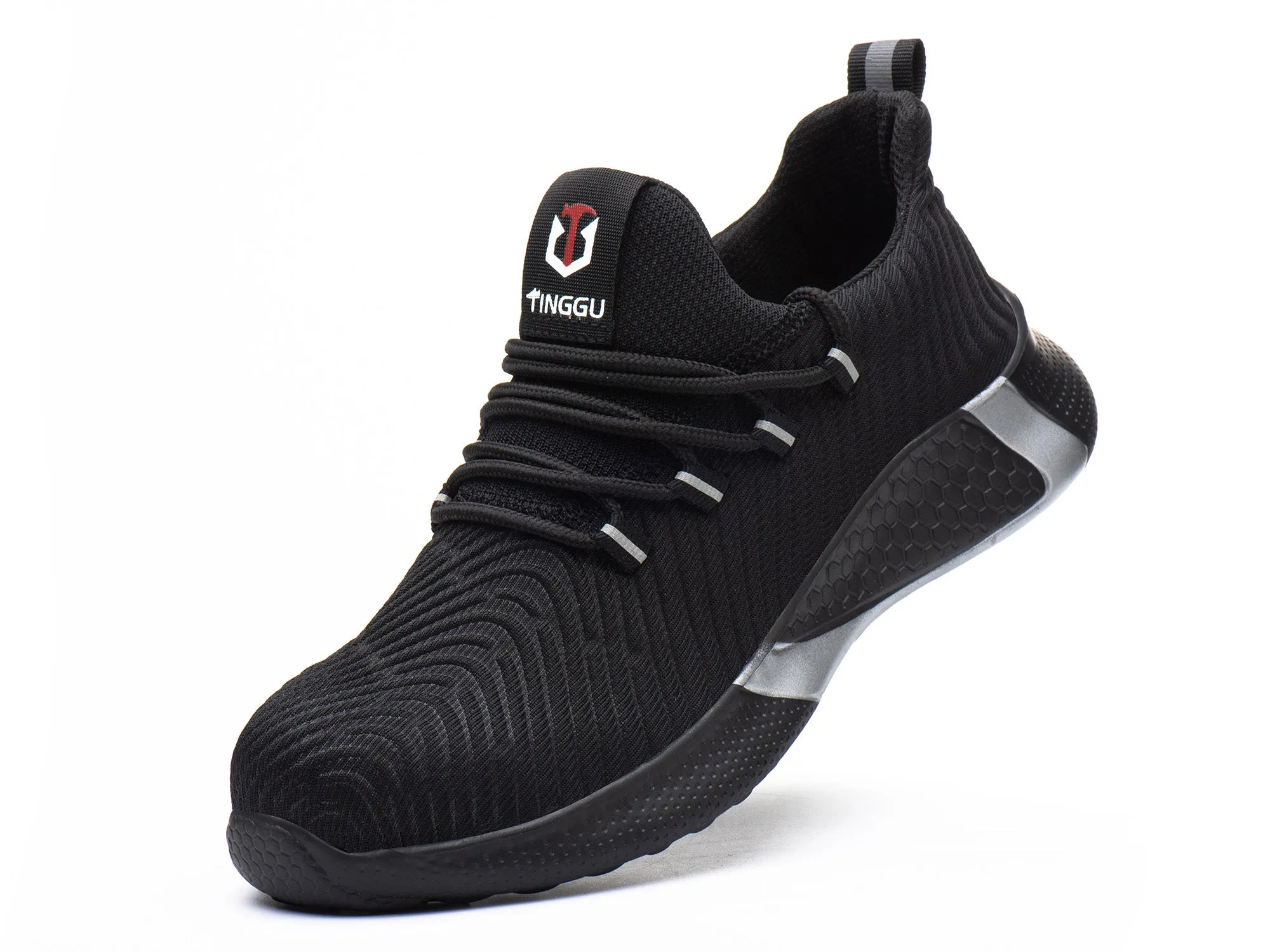 Lightweight Steel Toe Safety Shoes for Men Industrial & Construction Sneakers Stab resistant Work Shoes Non Slip Outdoor Hiking Shoes Low Hiking Shoes