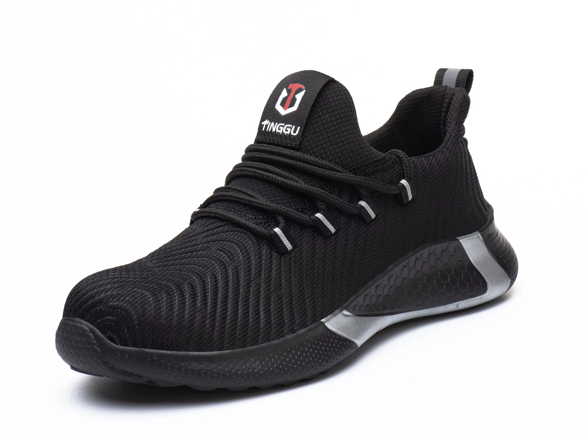 Lightweight Steel Toe Safety Shoes for Men Industrial & Construction Sneakers Stab resistant Work Shoes Non Slip Outdoor Hiking Shoes Laces For Hiking Shoes