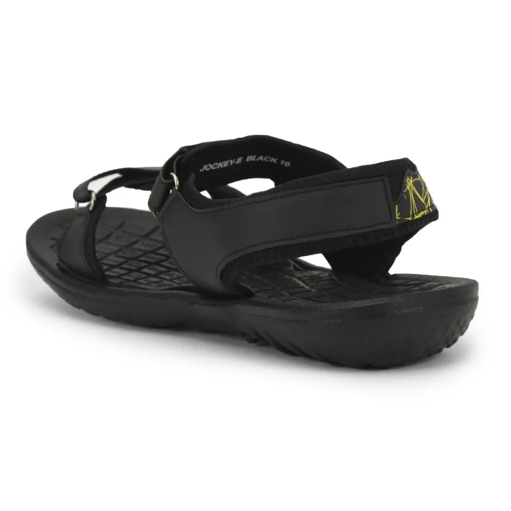 Gliders (Black) Casual Sandals For Men JOCKEY-E By Liberty Shower Sandals