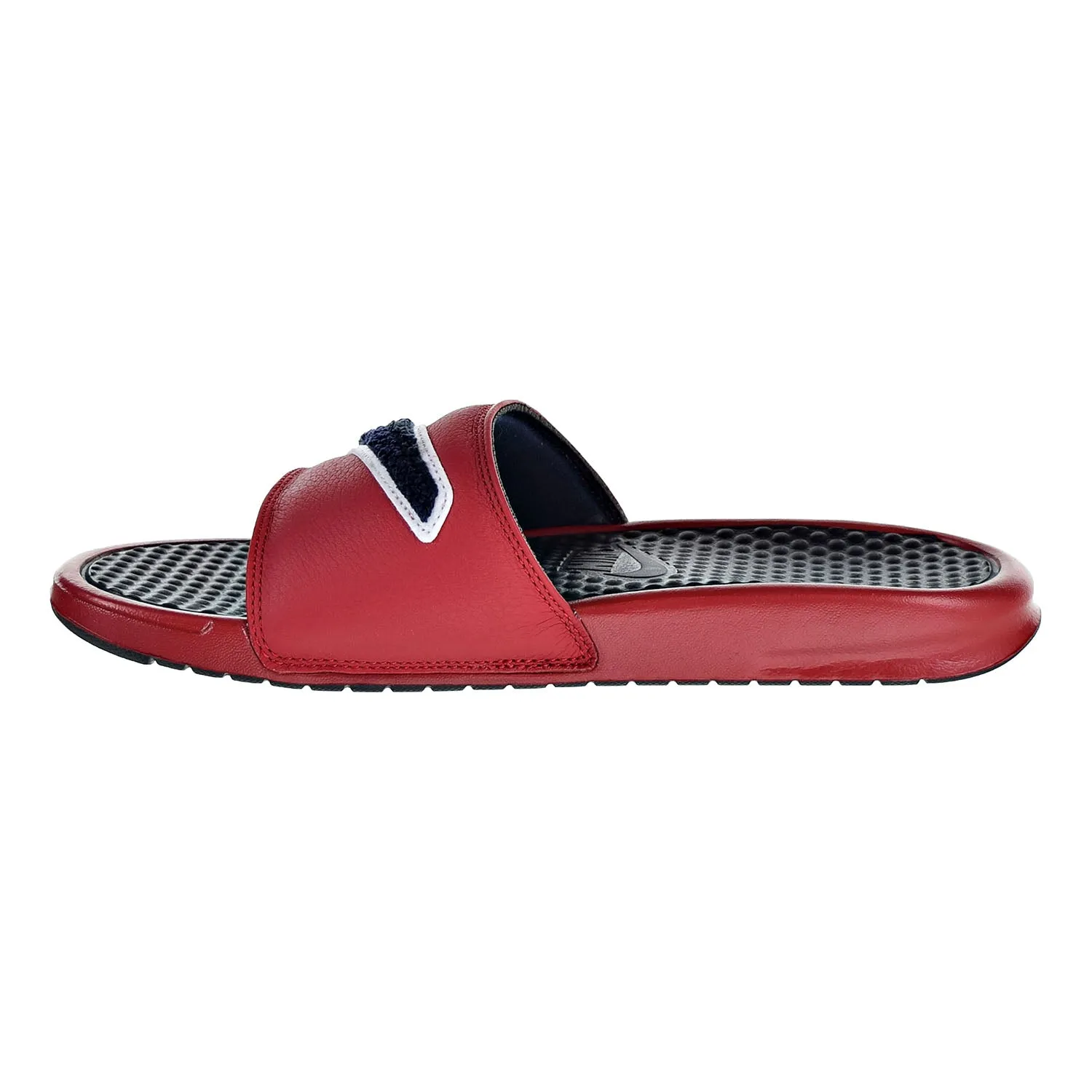 Nike Benassi JDI Chenille Men's Slide Gym Red/Obsidian/White Hedgehog In Slippers