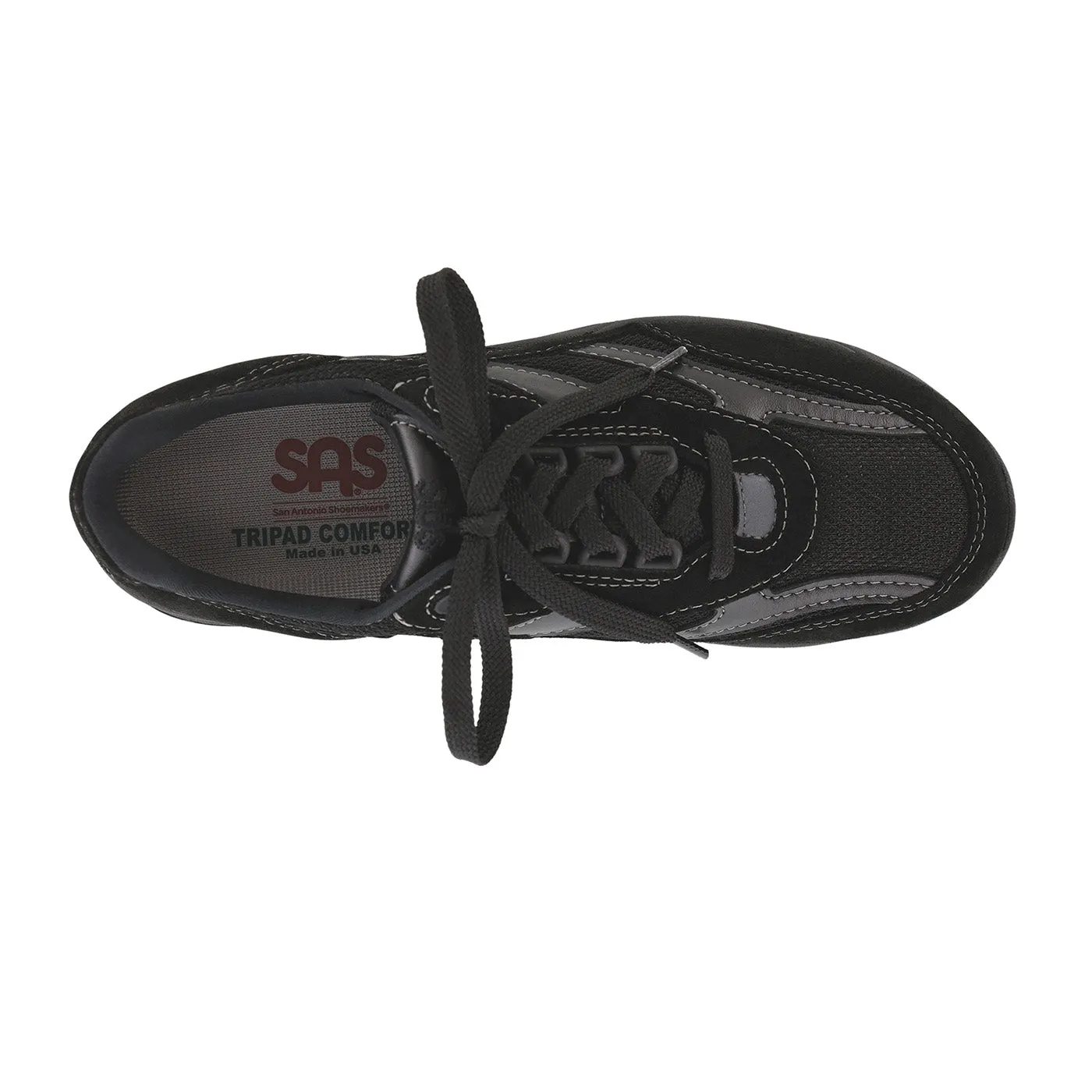 Trail Running Shoes For Backpacking Women's Tour Mesh Lace Up Sneaker Black