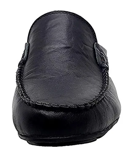 Go Tour Mens Mules Clog Slippers Breathable Leather Slip on Shoes Casual Loafers Black 10.5/46 Personalized Slippers